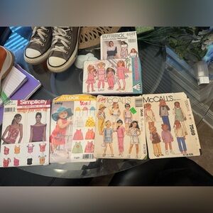 Vintage sewing patterns for multiple women’s and children’s clothing 6 includ